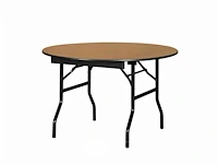 3 pro buffettafels rond - ø 122 cm - met zwarte stretch top - afbeelding 1 van  6