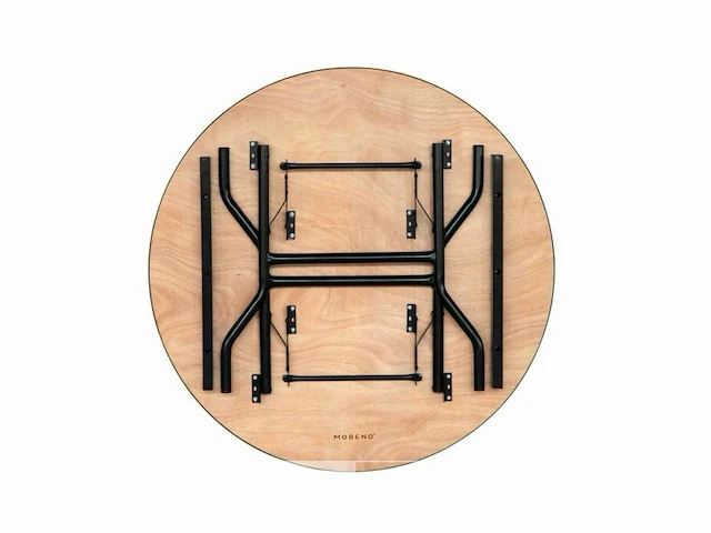 3 pro buffettafels rond - ø 122 cm - met zwarte stretch top - afbeelding 5 van  6