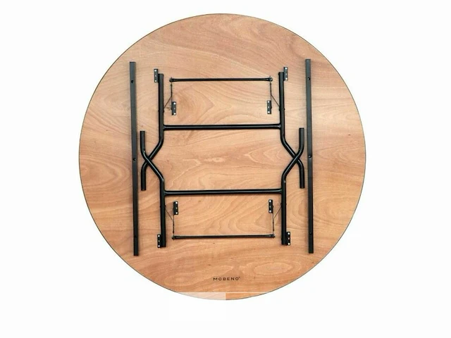 3 pro buffettafels rond - ø 183 cm - met ecru stretch top - afbeelding 5 van  6