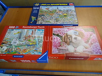 3 puzzels (2 van de 1000 stukjes, 1 van de 500 stukjes)