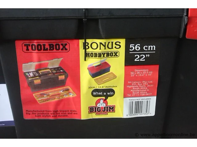3 pvc gereedschapskoffers big jim - afbeelding 3 van  3