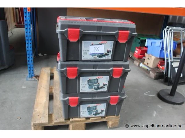 3 pvc gereedschapskoffers tayg - afbeelding 1 van  3
