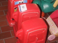 3 pvc speelgoed benzinepompen - afbeelding 1 van  1