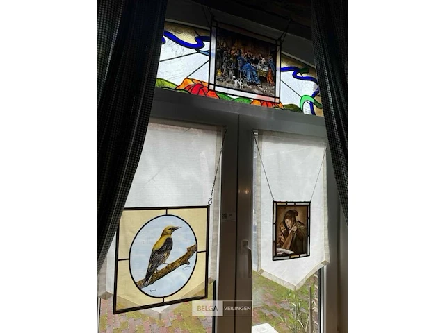 3 raampjes uit loodglas - afbeelding 1 van  4