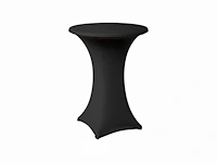 3 receptietafels 110 cm + antraciet stretch hoes - afbeelding 1 van  5