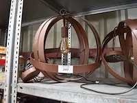 3 ronde jjzeren hanglampen - afbeelding 3 van  5