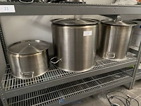 3 rvs kookketels - afbeelding 1 van  4