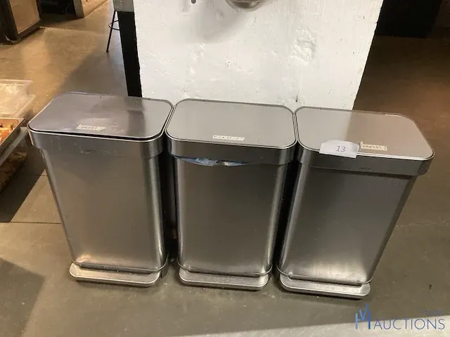 3 rvs pedaalvuilnisemmers - afbeelding 3 van  3