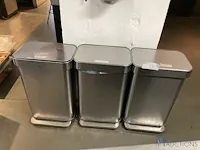 3 rvs pedaalvuilnisemmers - afbeelding 3 van  3