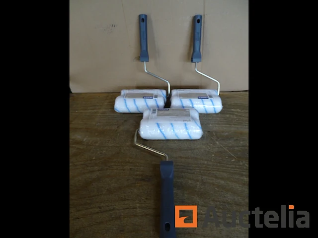 3 sets van 2 gamma muurverfrollers met handvat - afbeelding 1 van  5