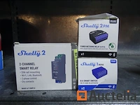 3 shelly-schakelaars (din 2 pro 2, plus 1 mini, plus 2 pm) - afbeelding 1 van  4