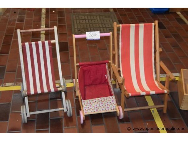 3 speelgoed buggy's/kinderwagen - afbeelding 1 van  1
