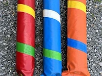 3 stootkussens -rood,oranje,blauw h:72x15cm - afbeelding 1 van  1