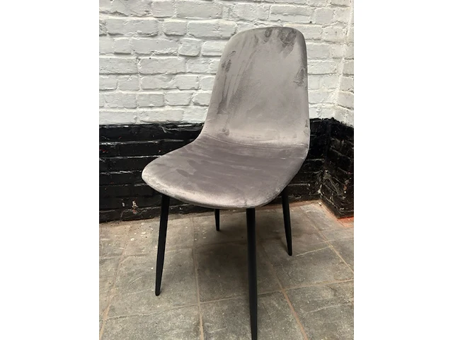 3 stuks stoel grey velvet - afbeelding 1 van  1