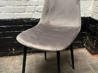 3 stuks stoel grey velvet - afbeelding 1 van  1