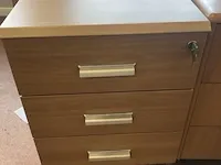 3 verrijdbare houten ladekasten - afbeelding 3 van  3