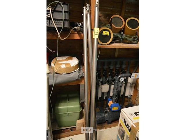 3 verstelbare inox buizen - afbeelding 1 van  3