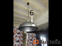 3 vintage metalen verlichtingsarmaturen, 1 plastic spiegel - ref: 9966-006 - afbeelding 2 van  4