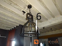 3 vintage metalen verlichtingsarmaturen, 1 plastic spiegel - ref: 9966-006 - afbeelding 3 van  4