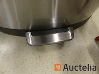 3 vuilnisbakken roestvrij staal 50 liter eko della step bak - afbeelding 6 van  8