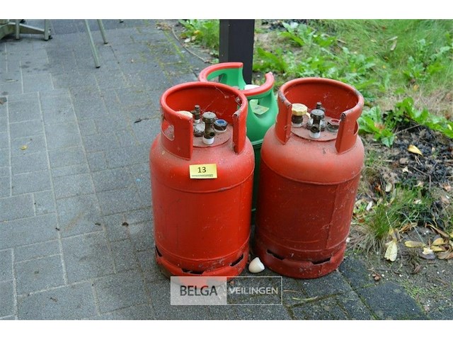 3 vulbare gasflessen - afbeelding 1 van  5