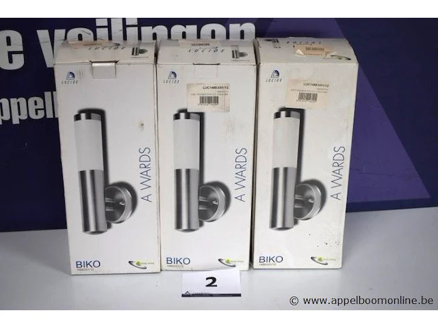 3 wandverlichtingsarmaturen lucide biko - afbeelding 1 van  3