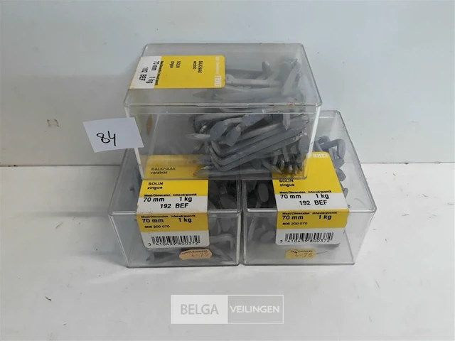 3 x 1 kg balkhaak verzinkt 70 mm - afbeelding 2 van  3