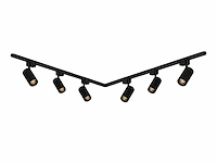 3 x 2 meter pro set railverlichting met 6x 18w 4000k railspot - afbeelding 1 van  8