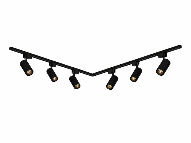 3 x 2 meter pro set railverlichting met 6x 18w 4000k railspot - afbeelding 1 van  8