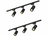 3 x 2 meter pro set railverlichting met 6x 18w 4000k railspot - afbeelding 4 van  8