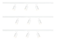 3 x 3 meter railsysteem met 9 st railspot gu10 fitting wit - afbeelding 4 van  6