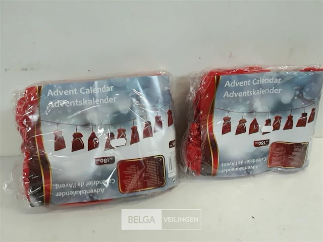 3 x adventskalender 180 cm zakjes 12 cm - afbeelding 2 van  3