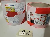 3 x afzetband rood wit 1 x lint 80mmx100m + 2 x tape 50mmx66m - afbeelding 3 van  3