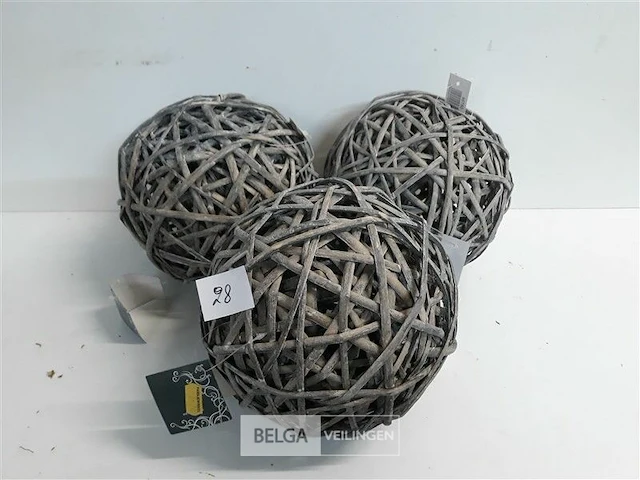 3 x bal uit takken 20 cm - afbeelding 1 van  3