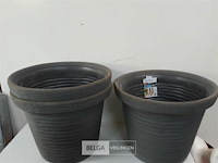3 x bloempot grijs rond 50 cm - afbeelding 1 van  3