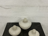 3 x bonbonière met deksel in albastra aljuna - afbeelding 1 van  3