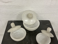 3 x bonbonière met deksel in albastra aljuna - afbeelding 2 van  3