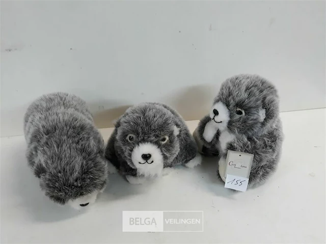 3 x deco beer 15 cm zachte haren - afbeelding 1 van  3