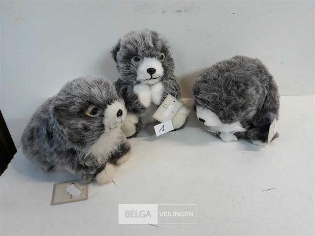 3 x deco beer 15 cm zachte haren - afbeelding 1 van  3