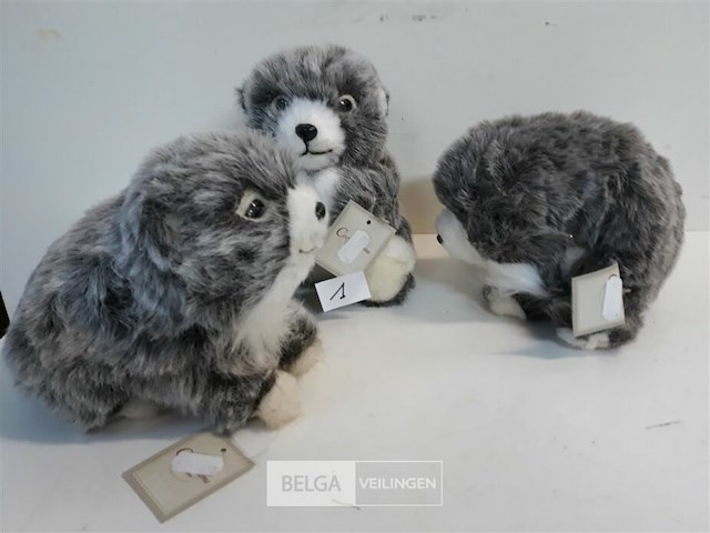 3 x deco beer 15 cm zachte haren - afbeelding 3 van  3