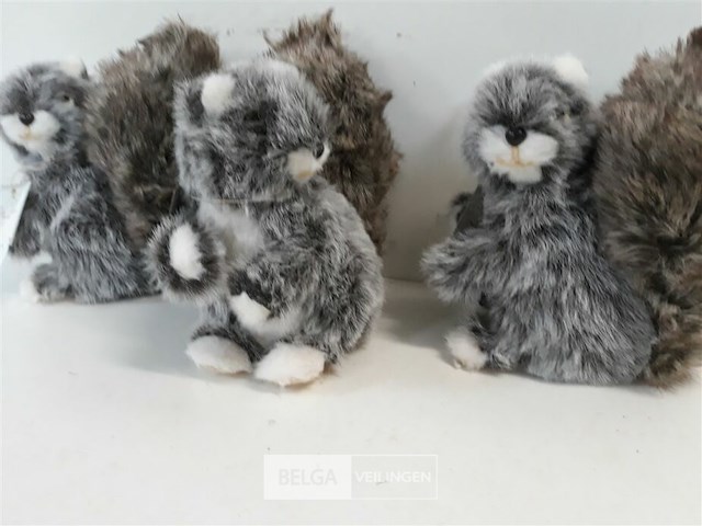 3 x deco eekhoorn 20 cm zachte haren - afbeelding 3 van  3