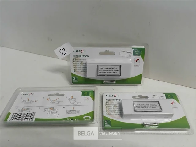3 x deurbelknop max 24v wit - afbeelding 1 van  3