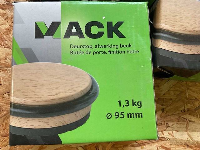 3 x deurstop; houten afwerking - afbeelding 2 van  4