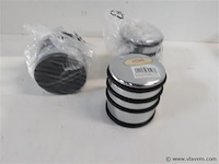 3 x deurstop metaal grijs 7x7x7,5 cm - afbeelding 2 van  2