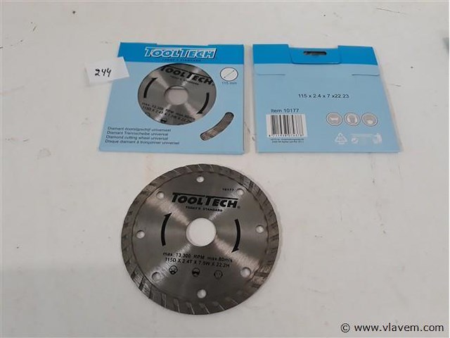 3 x diamantschijf 115mm met turbo segment - afbeelding 1 van  2