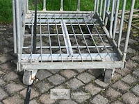 3 x draadstalen container op wielen - afbeelding 7 van  7