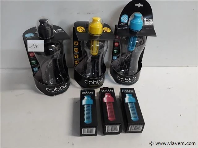 3 x drinkbus met filter + 3 navullingen - afbeelding 1 van  2