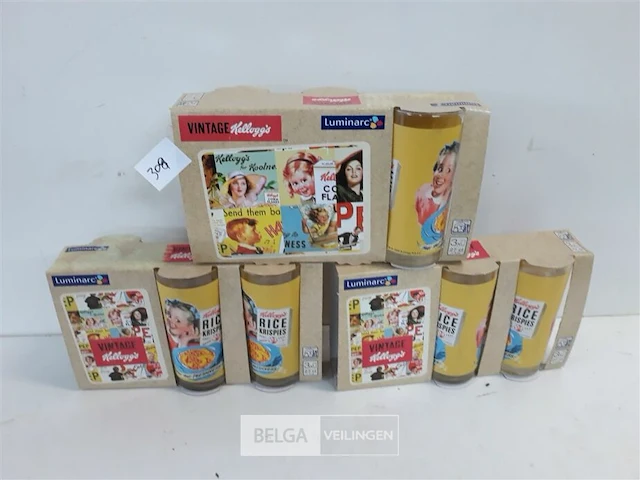 3 x drinkglas 3 stuks 27 cl kellogs - afbeelding 1 van  3