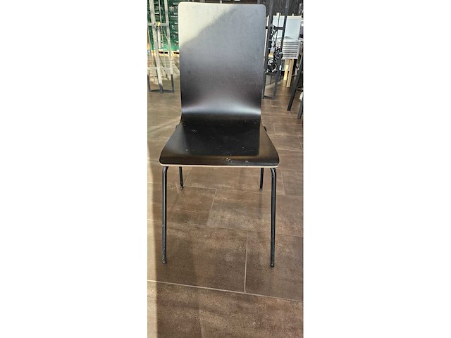 3 x eetkamerstoel - hout - zwart - afbeelding 2 van  2