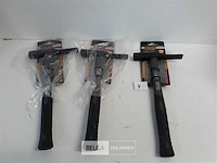 3 x elektricien hamer met fiber steel 18 mm